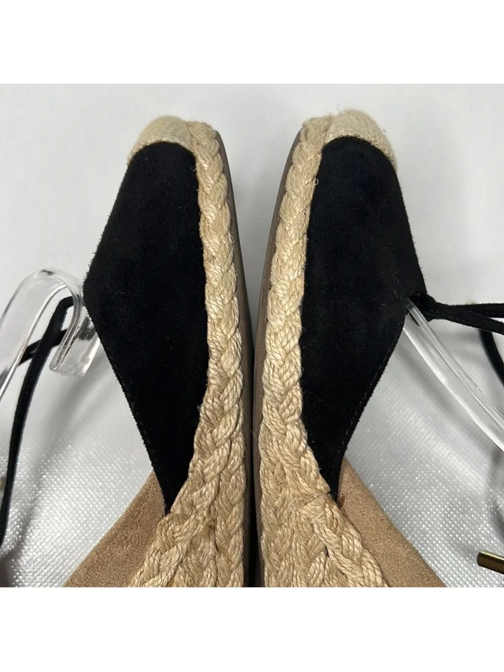 Vionic Aruba Calypso Espadrille Wedge Black Size 10 NEW